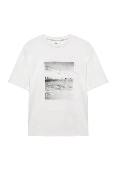 Quzu Γυναικείο T-shirt Ecru Γυναικείο T-shirt 1810079