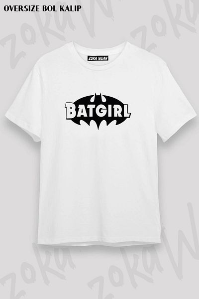 ZOKAWEAR Μπλουζάκι με τυπωμένο λογότυπο Unisex Oversize Batgirl