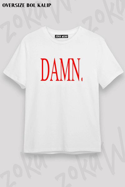 ZOKAWEAR Μπλουζάκι με στάμπα Unisex Oversize Kendrick Lamar DAMN Design
