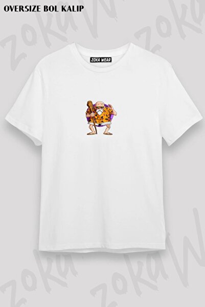 ZOKAWEAR Unisex Oversize kroj Mold Dragon Ball Master Roshi Design Štampano m...