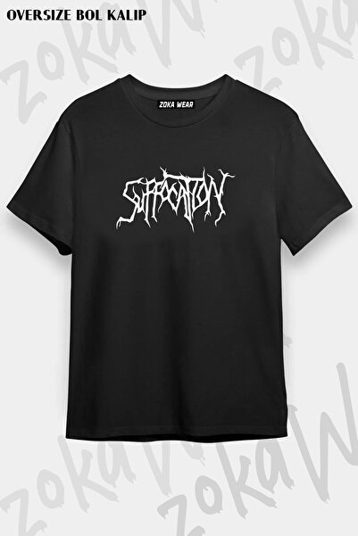 ZOKAWEAR Unisex Oversize kroj Dizajn majice sa efektom gušenja Štampano