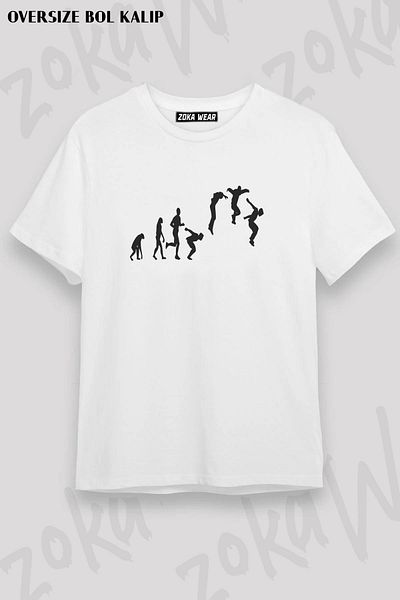 ZOKAWEAR Μπλουζάκι με στάμπα Unisex Oversize Fit Parkour Design