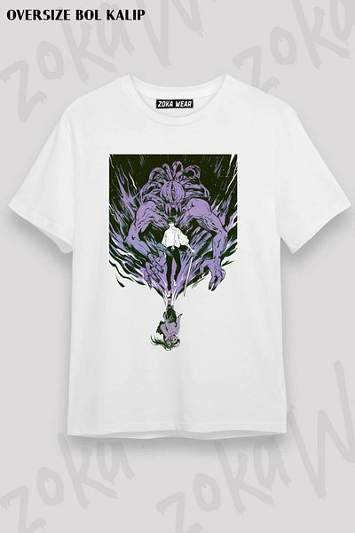 ZOKAWEAR Μπλουζάκι με στάμπα Unisex Oversize Jujutsu Kaisen Yuta Okkotsu