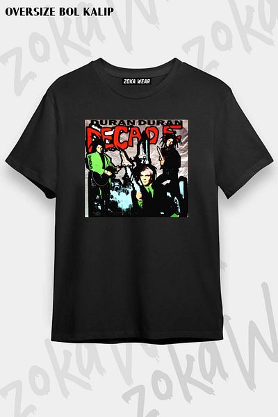 ZOKAWEAR Tricou unisex oversize cu imprimeu Duran Duran Design