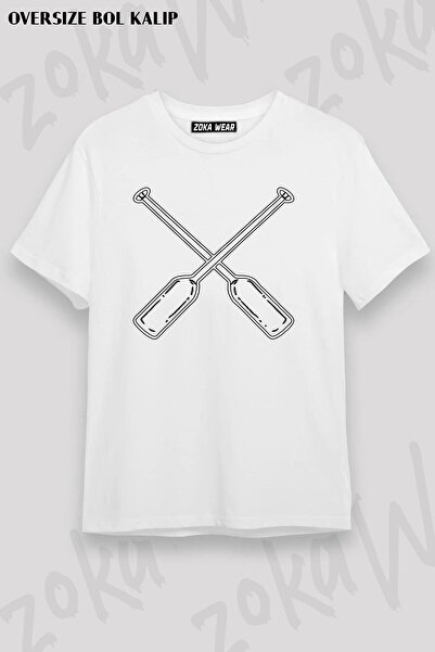 ZOKAWEAR Tricou unisex oversize Rowing Rowing Sport v2 cu imprimeu