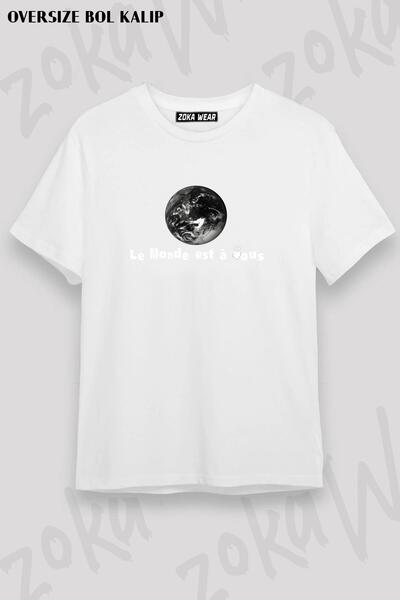 ZOKAWEAR Unisex Oversize - Μπλουζάκι με στάμπα La Haine The World Is Ours Design