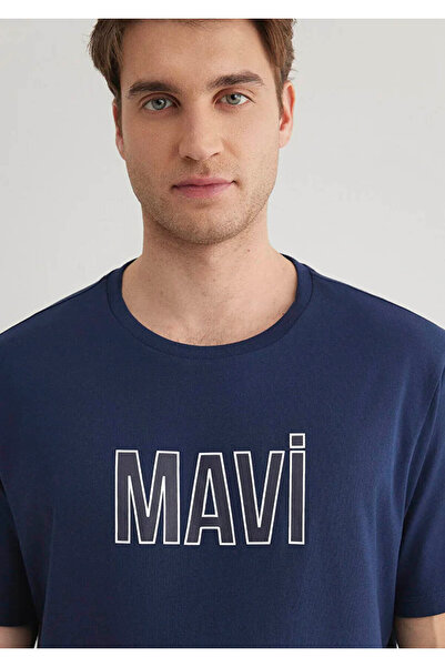 Mavi Ανδρικό μπλουζάκι με λογότυπο Navy Blue M066842-70758