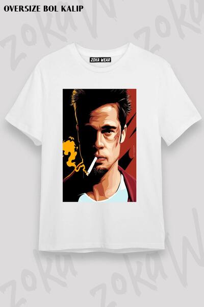 ZOKAWEAR Μπλουζάκι με μοτίβο Unisex Oversize Brad Pitt και Tyler Durden Fight Club