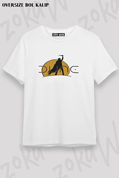 ZOKAWEAR تيشيرت مطبوع بتصميم كبير الحجم للجنسين من Dune Muad'dib