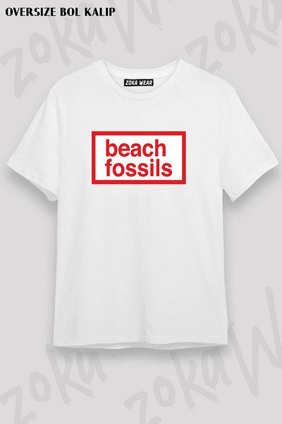 ZOKAWEAR Μπλουζάκι με στάμπα Unisex Oversize Beach Fossils Design