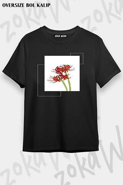 ZOKAWEAR Μπλουζάκι με στάμπα Unisex Oversize Lycoris Recoil Design