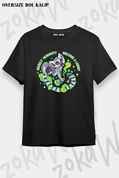 ZOKAWEAR Unisex Oversize "Απόρριψη της ανθρωπότητας, γίνε ένα Leemy!" Σχεδιασ...