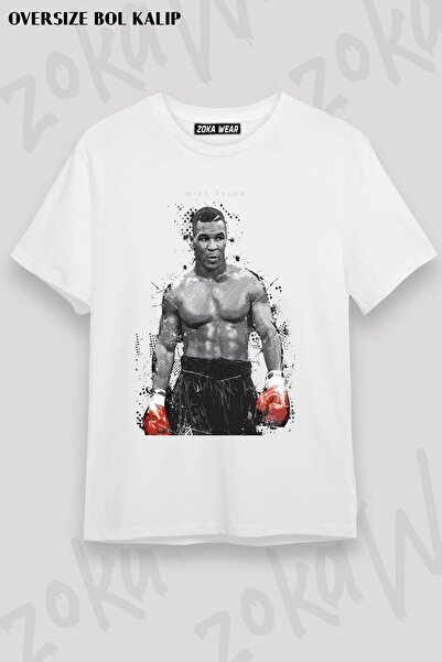 ZOKAWEAR Унисекс тениска с овърсайз принт на Майк Тайсън по поръчка