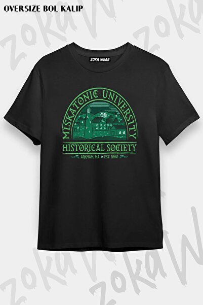 ZOKAWEAR Μπλουζάκι με στάμπα Unisex Oversize Miskatonic Historical Society De...