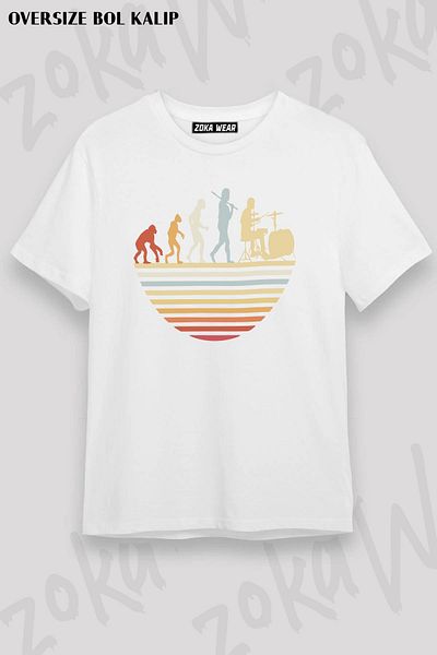 ZOKAWEAR Μπλουζάκι με στάμπα Unisex Oversize Drum Conversion Design