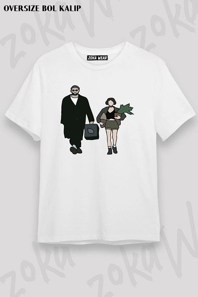 ZOKAWEAR Μπλουζάκι με στάμπα Unisex Oversize Walk Movie Leon Design