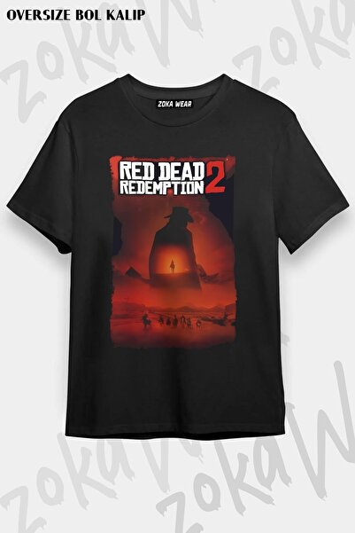 ZOKAWEAR Tricou unisex oversize cu imprimeu Red Dead Redemption Design