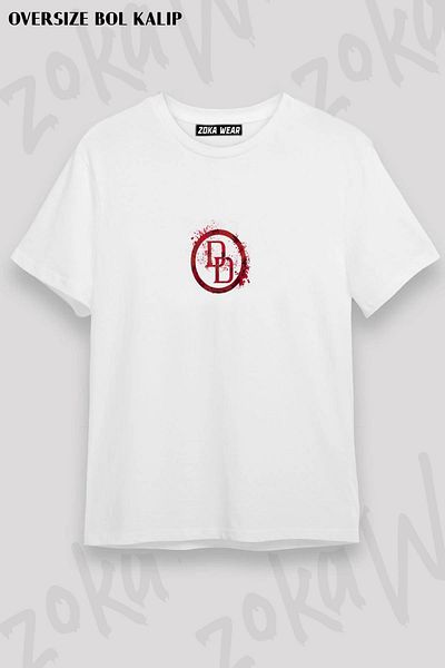 ZOKAWEAR Μπλουζάκι με στάμπα Unisex Oversize Daredevil Blood Splatter Design