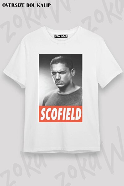 ZOKAWEAR Tricou unisex oversize cu imprimeu Michael Scofield Prison Break Design