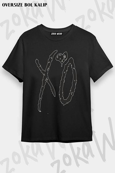 ZOKAWEAR Tricou unisex oversize The Weeknd, Xo Design imprimat