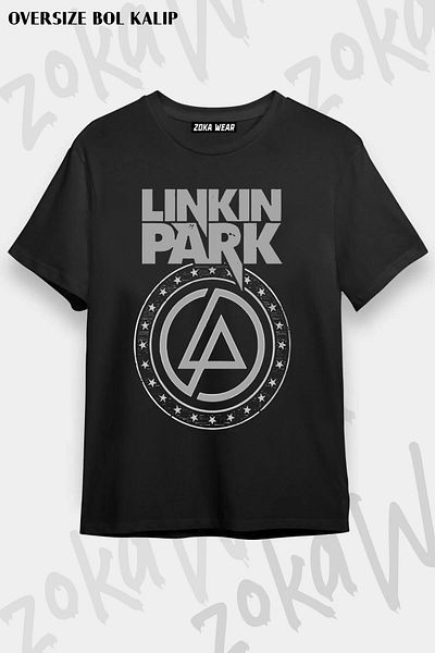 ZOKAWEAR Tricou unisex oversize cu imprimeu Linkin Park Logo 2 Design