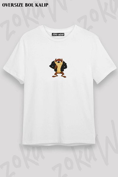 ZOKAWEAR Μπλουζάκι με στάμπα Unisex Oversize Σχέδιο Τασμανίας