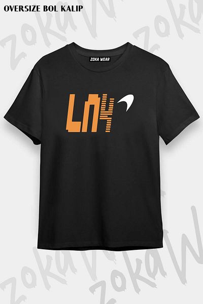 ZOKAWEAR Μπλουζάκι με στάμπα Unisex Oversize Lando Norris 4 Design