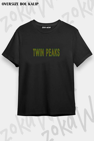 ZOKAWEAR Tricou unisex oversize cu imprimeu Twin Peaks Design