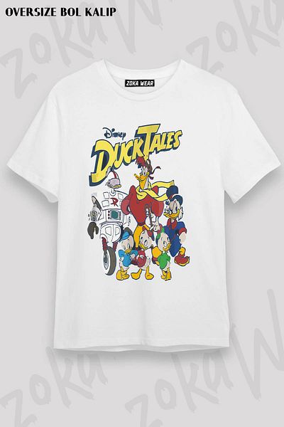 ZOKAWEAR Μπλουζάκι με στάμπα Unisex Oversize Ducktales Design
