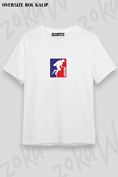 ZOKAWEAR Tricou unisex oversize pentru scufundări cu design Nba imprimat