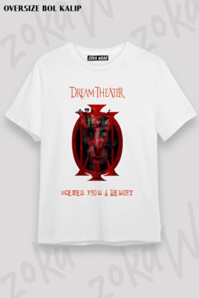 ZOKAWEAR Unisex Oversize kroj Mold Memory Dream Theater Design Štampano majica