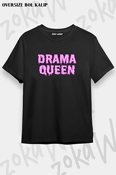 ZOKAWEAR Unisex Oversize kroj Mold Drama Queen Design Štampano majica