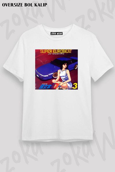 ZOKAWEAR Μπλουζάκι με στάμπα Unisex Oversize Mold D Mako Super Eurobeat Design