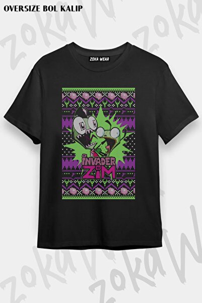 ZOKAWEAR Χριστουγεννιάτικο μπλουζάκι Invader Zim Unisex Oversize