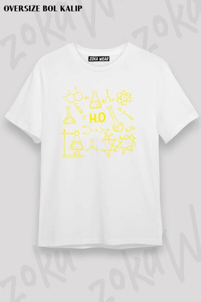ZOKAWEAR Unisex Oversize kroj Dizajn hemijskih veza i formula za kalupe Štamp...