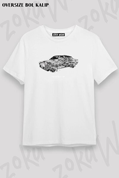 ZOKAWEAR تيشيرت مطبوع بتصميم فيات 131 رالي للجنسين