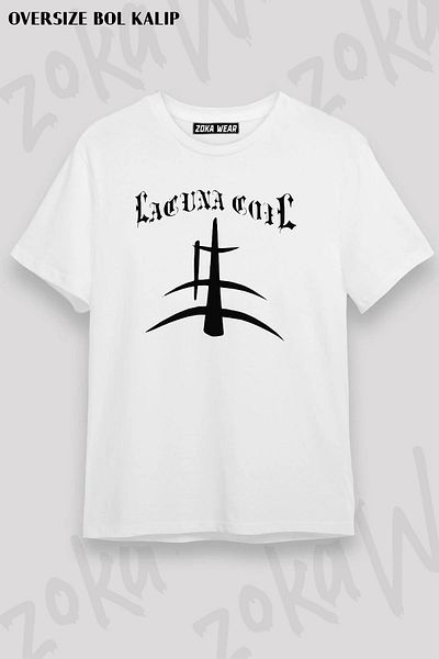 ZOKAWEAR Tricou unisex oversize cu imprimeu Lacuna Coil Design