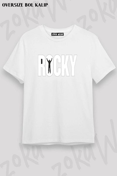ZOKAWEAR Μπλουζάκι με στάμπα Unisex Oversize rocky2 Design