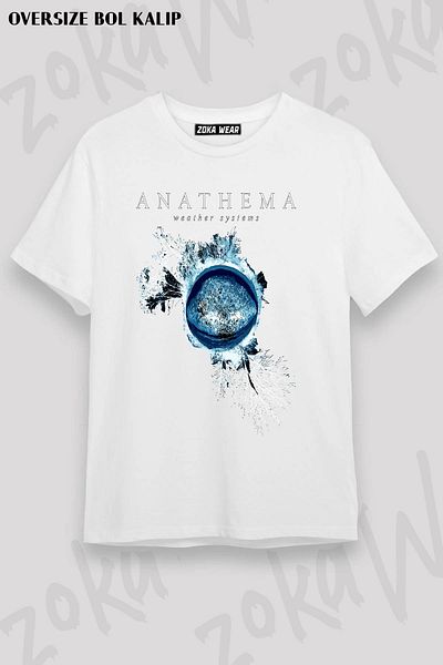 ZOKAWEAR Tricou unisex oversize cu imprimeu Weather Systems Anathema Design