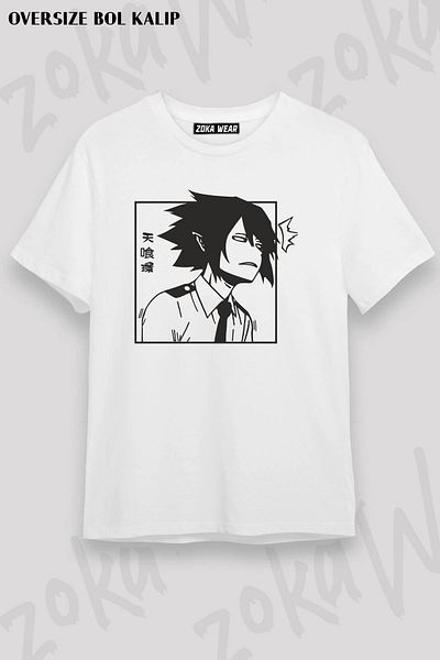 ZOKAWEAR Μπλουζάκι με στάμπα My Hero Academia Unisex Oversize Tamaki Amajiki