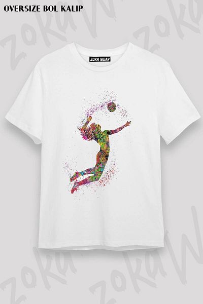 ZOKAWEAR Μπλουζάκι με στάμπα Unisex Oversize Volleyball v3 Design
