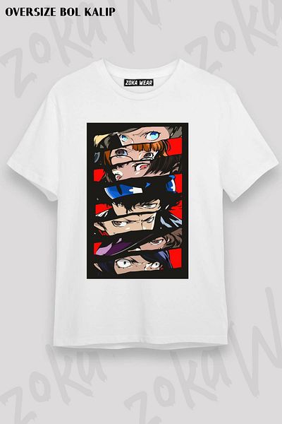 ZOKAWEAR Μπλουζάκι με στάμπα Unisex Oversize Persona 5 2 Design