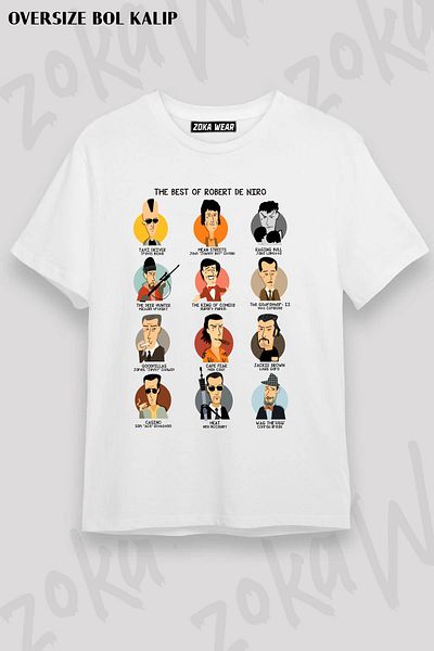 ZOKAWEAR Tricou unisex oversize The Best Of Robert De Niro Design imprimat