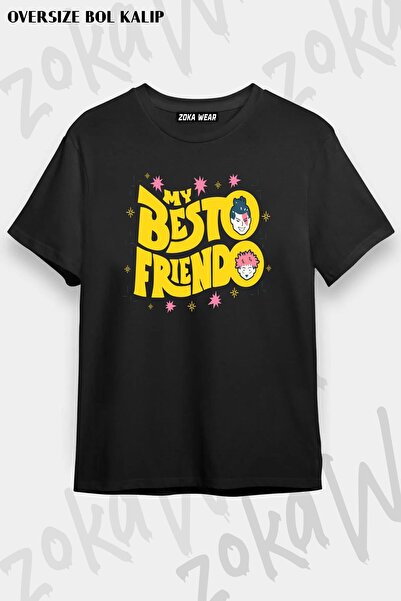 ZOKAWEAR Unisex Oversize kroj Mold Jjk My Besto Friendo Design Štampano Majica