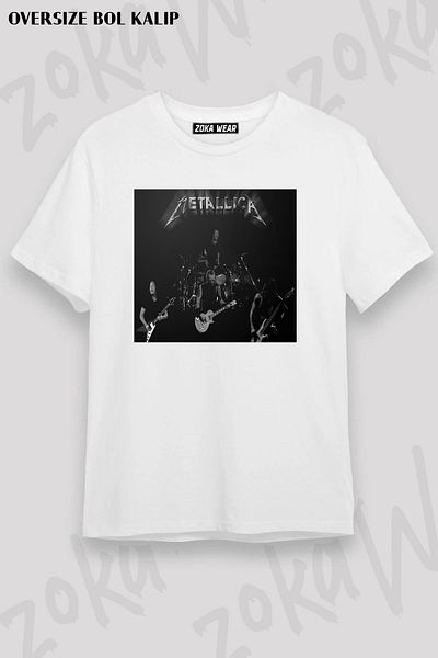 ZOKAWEAR Μπλουζάκι με στάμπα Unisex Oversize Metallica band Design