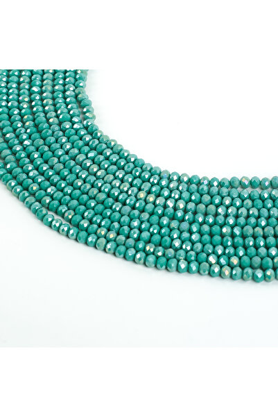 yfhobi 1 Dizi (80-85 Adet) - 6 mm Yassı Kristal Cam Boncuk Dizisi Mat Janjanl...