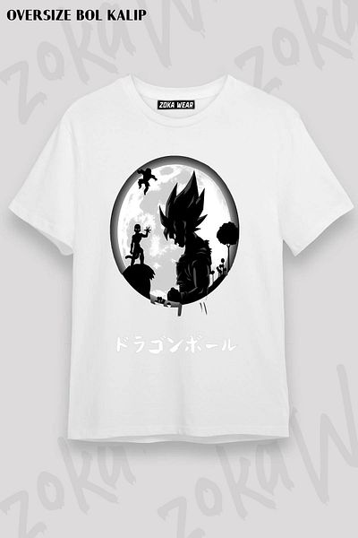 ZOKAWEAR Μπλουζάκι με στάμπα Unisex Oversize Dragonball Design