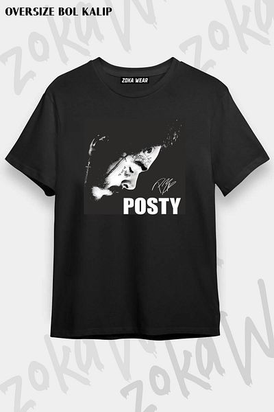 ZOKAWEAR Μπλουζάκι με στάμπα Unisex Oversize Stay Away Post Malone Design