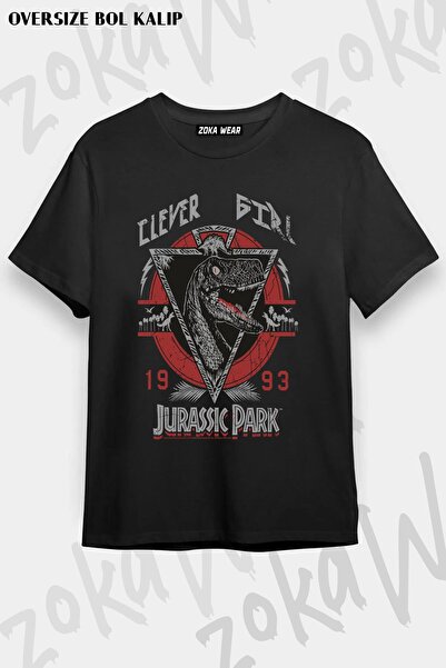 ZOKAWEAR Μπλουζάκι Unisex Oversize με στάμπα Jurassic Park Clever Girl 1993