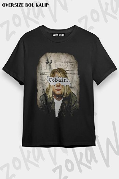 ZOKAWEAR Μπλουζάκι με στάμπα Kurt Cobain Nirvana Unisex Oversize